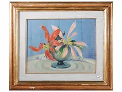 Vaso di fiori by Valentino Ghiglia, oil on panel, offered Mar 2026