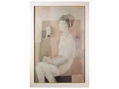 Vieri Vagnetti, Fanciulla seduta, oil on canvas