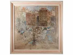 Piazza Barberini Roma by Francesco Pagliazzi, oil on panel, offered Mar 2026