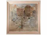 Francesco Pagliazzi, Piazza Barberini Roma, oil on panel