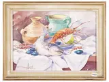 Giovanni Ospitali, Still life, watercolor on paper