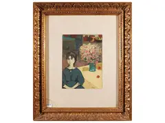 Interior with female figure 1950 by Marcello Boccacci, oil on panel, offered Mar 2026