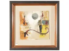 Composition 2009 by Roberto Greco, mixed media on canvas applied to panel, offered Mar 2026