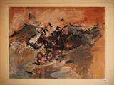 Sergio Scatizzi, Still life 1956, mixed media on paper laid on paper support