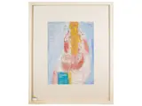 Alfonso Gatto, Girl from behind 1972, mixed media on paper