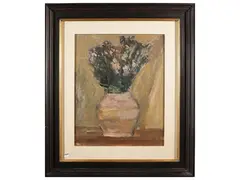 Vase of flowers by Mario Marcucci, oil on cardboard, offered Mar 2026