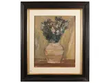 Mario Marcucci, Vase of flowers, oil on cardboard