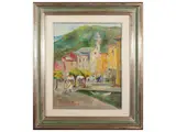 Gino Paolo Gori, Portofino, oil on canvas cardboard