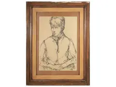 Figure 1964 by Bruno Rosai, pencil on paper, offered Mar 2026