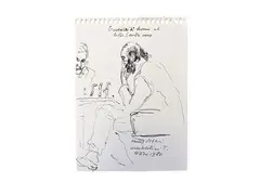 Walter Piacesi, Players, two ink drawings on paper