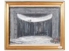 Gianni Vagnetti, Stage, mixed media on paper