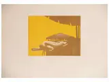 Dino Boschi, Signore di mezza età - Il bagnino - Le ombre 1972, two etchings and one lithograph