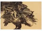 Mattia Moreni, Composition, lithograph