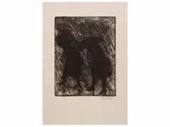 The rain - Female portrait by Quinto Martini, two engravings, offered Mar 2026
