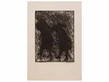 Quinto Martini, The rain - Female portrait, two engravings
