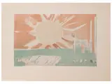 Bruno Saetti, Landscape 1977, lithograph