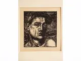 Diego Pettinelli, Self-portrait 1927, woodcut print