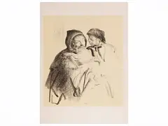 Messer Nicia and Ligurio by Pietro Annigoni, lithograph, offered Mar 2026