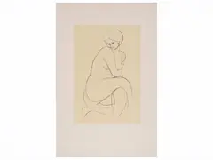 Ugo Capocchini, Female nudes, two lithographs