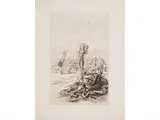 Pietro Annigoni, Mythological scene, engraving on bifolium