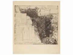 Peter Ackermann, Viterbo 1977 - Architectural Capriccio 1969, two etchings