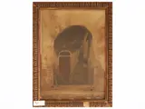 Garibaldo Cepparelli, Glimpse of portal, crying woman and portrait of boy, three oil paintings