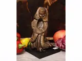 Tarquinio Sini, Woman in traditional Sardinian costume, patinated terracotta sculpture