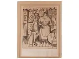 Jean Emile Laboureur, Nègres américains à saint nazaire 1917, Bulin engraving