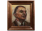 Omero Taddeini, Male portrait, oil on panel