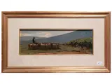 Giovanni Lomi, Shepherd with flock, Oil on tablet