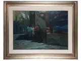 Piero Marchi, Notturno, Oil on Faesite