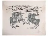 Salvador Dalí, Knight's fight, engraving