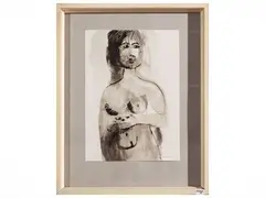 Bruno Cassinari, Figures, an off-set print and a lithograph signed and dated