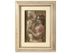 Maternity by Ermanno Toschi, fresco technique, offered Dec 2025