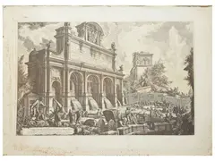 View of the Paola Acqua Castle on Mount Aureo by Giovanni Battista Piranesi, etching, offered Dec 2025