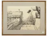 Antonio D'Arliano, Glimpses of the country, three mixed media drawings on paper