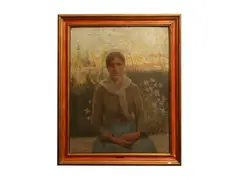 Edoardo Gordigiani, Female portrait 1890, oil on canvas