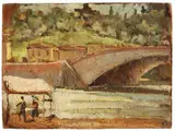 Paolo Frosecchi, Landscape, oil on cardboard