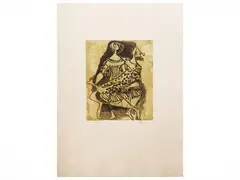 Luciano Minguzzi, Due figure in poltrona, engraving