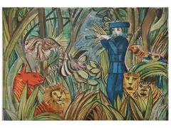 Emanuele Luzzati, Tamino - Le tre dame 1980, two lithographs