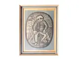 Giuseppe Viviani, Man on bicycle 1963, lithograph
