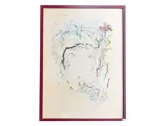 Male profile by Ernesto Treccani, lithography, offered Nov 2025