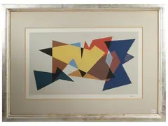 Incastri 1948 by Gualtiero Nativi, tempera on paper, offered Nov 2025