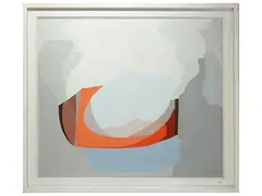 Abstract by Giampiero Poggiali, oil on table, offered Nov 2025