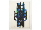 Paolo Favi, Construction 1973, tempera on paper