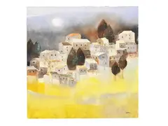 Lido Bettarini, Landscape, oil on canvas