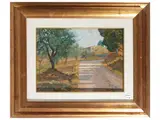 Giorgio Luxardo, Strada campestre, oil on panel