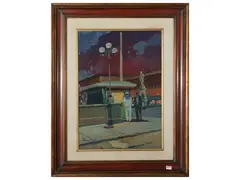 Livorno by Piero Marchi, oil on masonite, offered Nov 2025