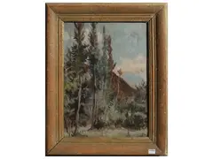 Boschivo landscape by Guido Ferroni, oil on canvas, offered Nov 2025
