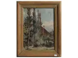 Guido Ferroni, Boschivo landscape, oil on canvas